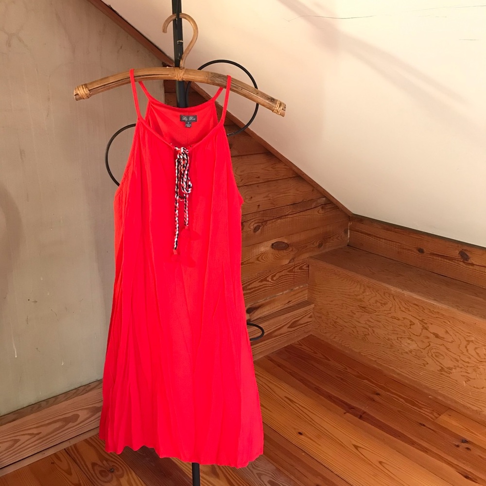 Lily Rose Red Sheath Tassle Dress, NWT, M